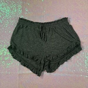 Aeropostale Dark Gray Ruffle Lounge Shorts (S) ★彡
